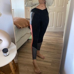 Beach riot leopard color block leggings